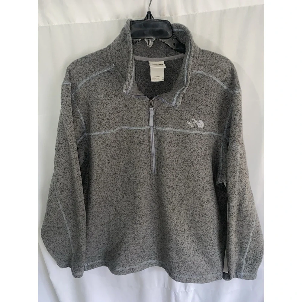The North Face Men's Gordon Lyons Classic Fleece‎ Half Zip Gray Jacket XL